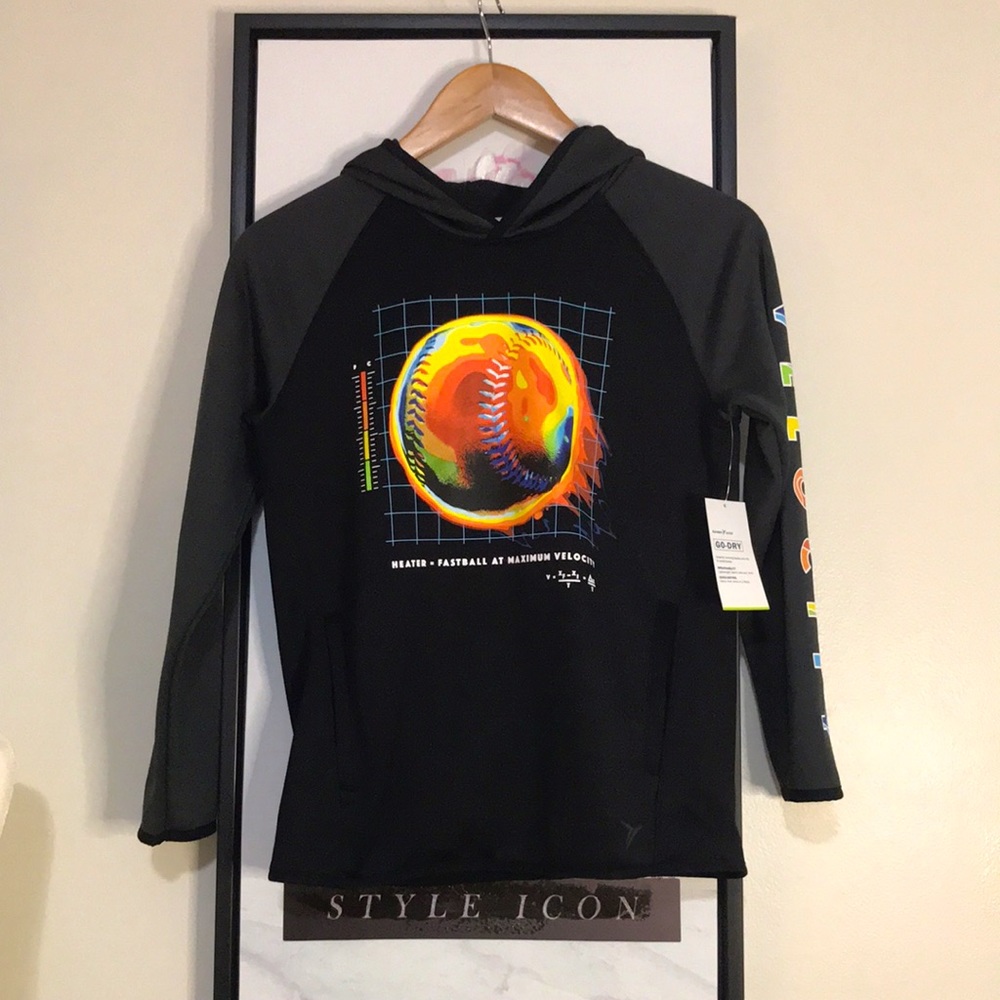 Old Navy Active Boy’s Black Long Sleeve Sweatshirt L (10-12)